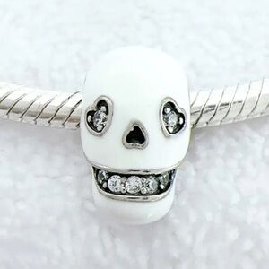 White Skull Charm Bracelet